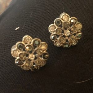 Black Flower Earrings